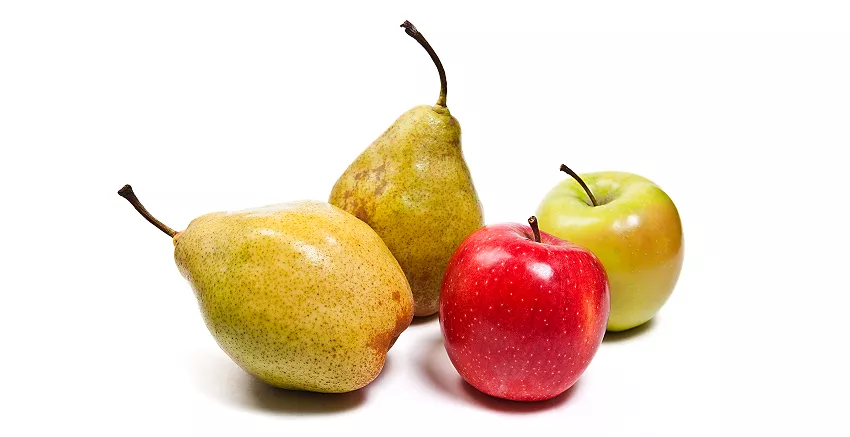photo de fruits poires et pommes