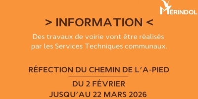 Travaux Chemin de l'A-Pied
