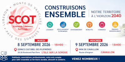 Réunions publiques - SCOT du bassin de vie de Cavaillon