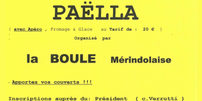 Paëlla - La Boule Mérindolaise
