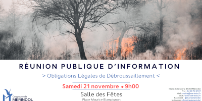 Réunion publique - Obligations Légales de Débroussaillement