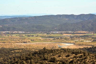 Vue du lit de la Durance