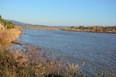Vue de la berge de la Durance