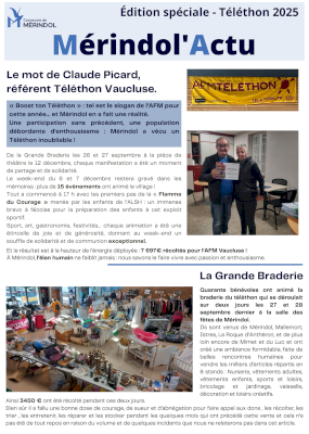 Mérindol'Actu - Édition spéciale Téléthon 2025